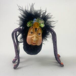 Katherines Collection Marietta Spider Halloween Witch Lady Jeweled Ornament